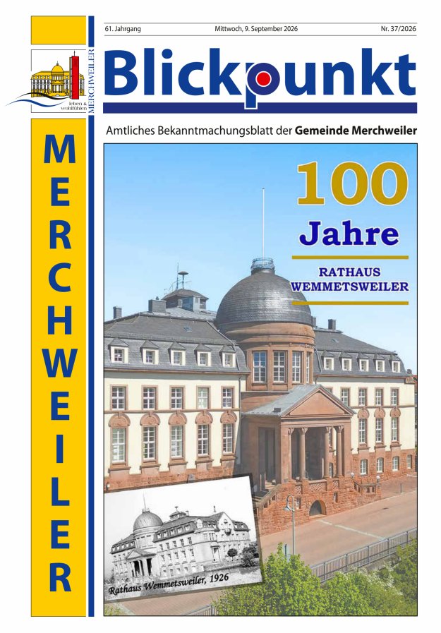 Blickpunkt Merchweiler Titelblatt 37/2026