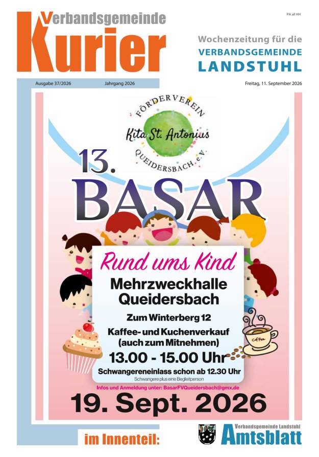 Verbandsgemeinde Kurier Landstuhl Titelblatt 37/2026