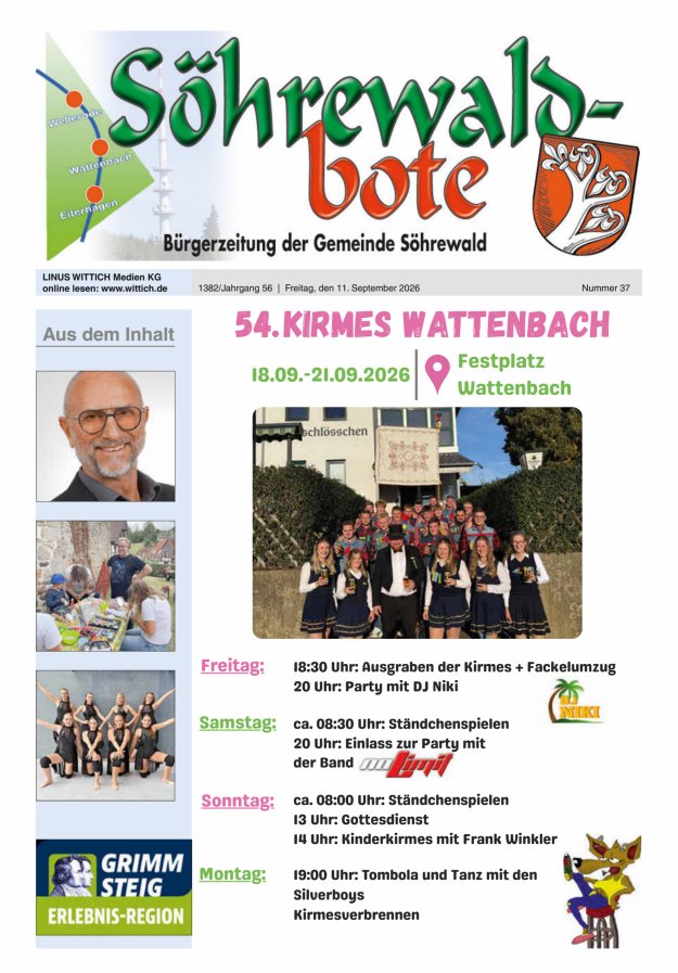 Söhrewaldbote Titelblatt 37/2026