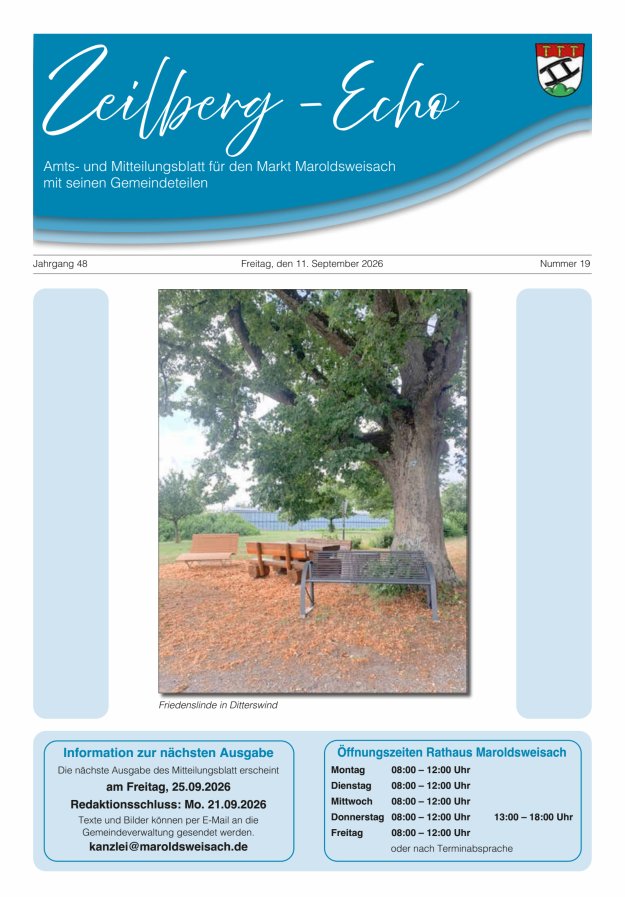 Zeilberg-Echo Titelblatt 19/2026
