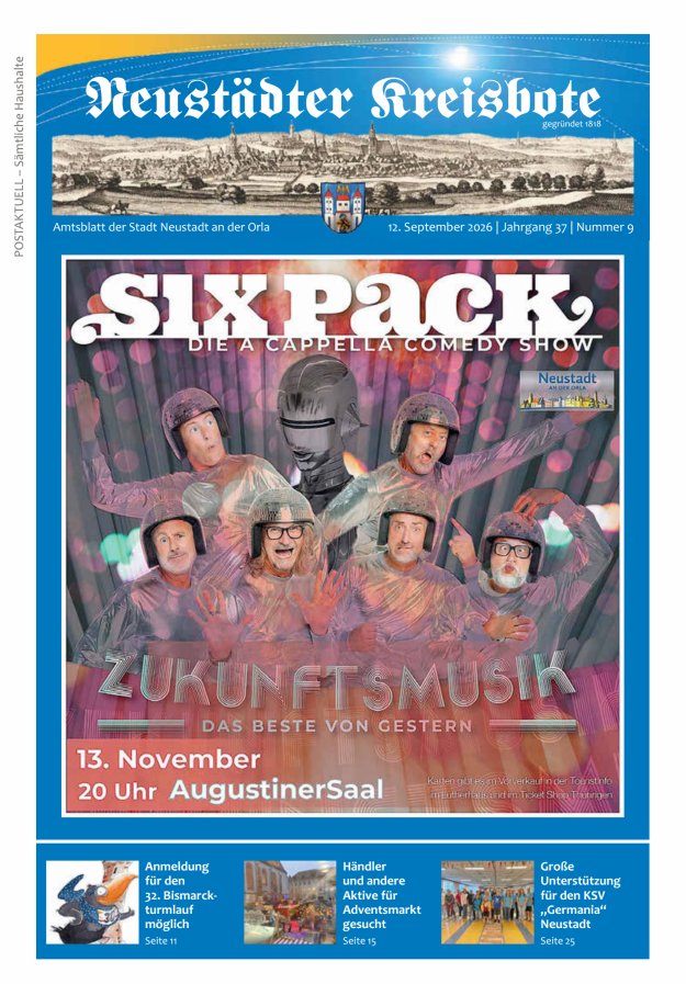 Neustädter Kreisbote Titelblatt 09/2026