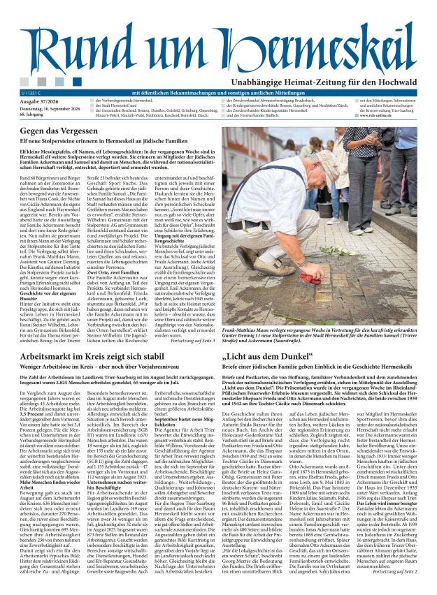 Rund um Hermeskeil Titelblatt 37/2026