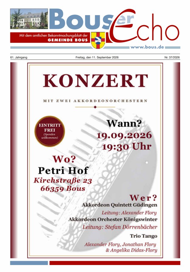 Bouser Echo Titelblatt 37/2026