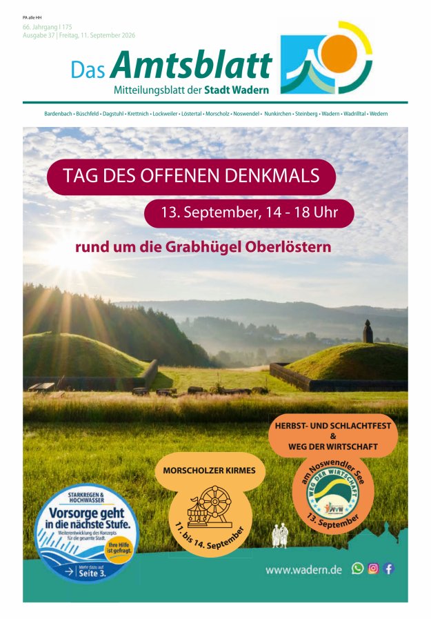 Stadt Wadern Titelblatt 37/2026
