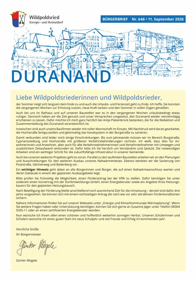Wildpoldsrieder Duranand Titelblatt 646/2026