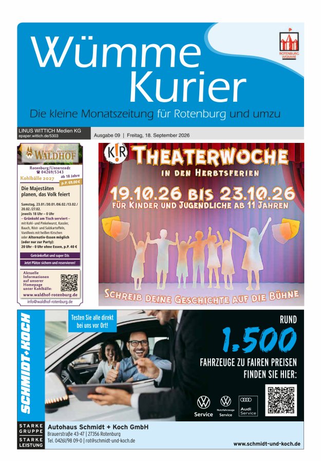 Wümme Kurier Titelblatt 09/2026