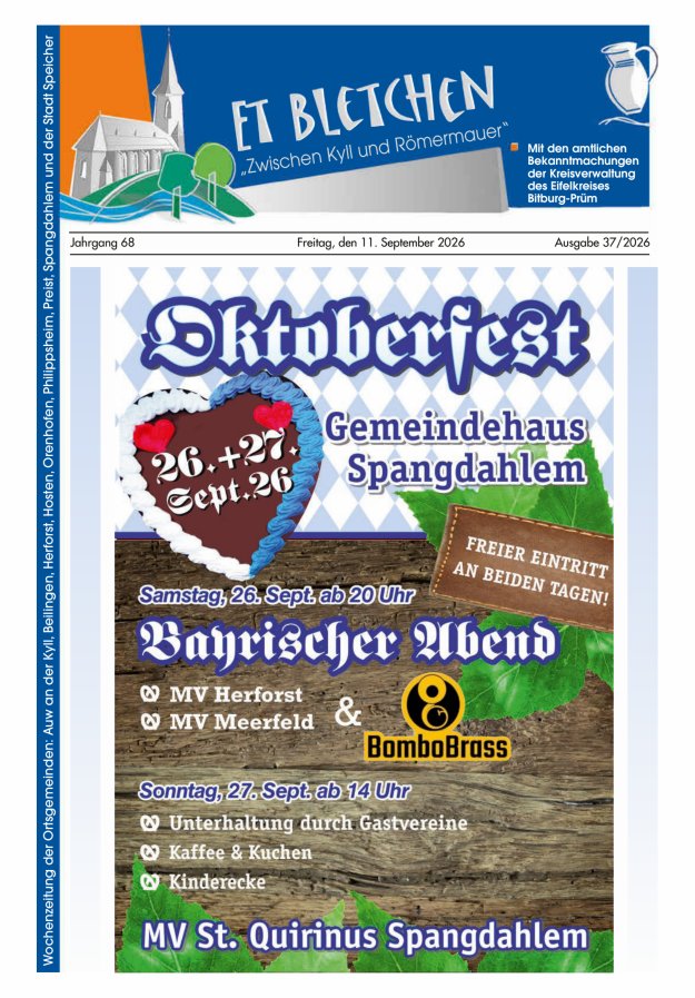 Et Bletchen VG Speicher Titelblatt 37/2026