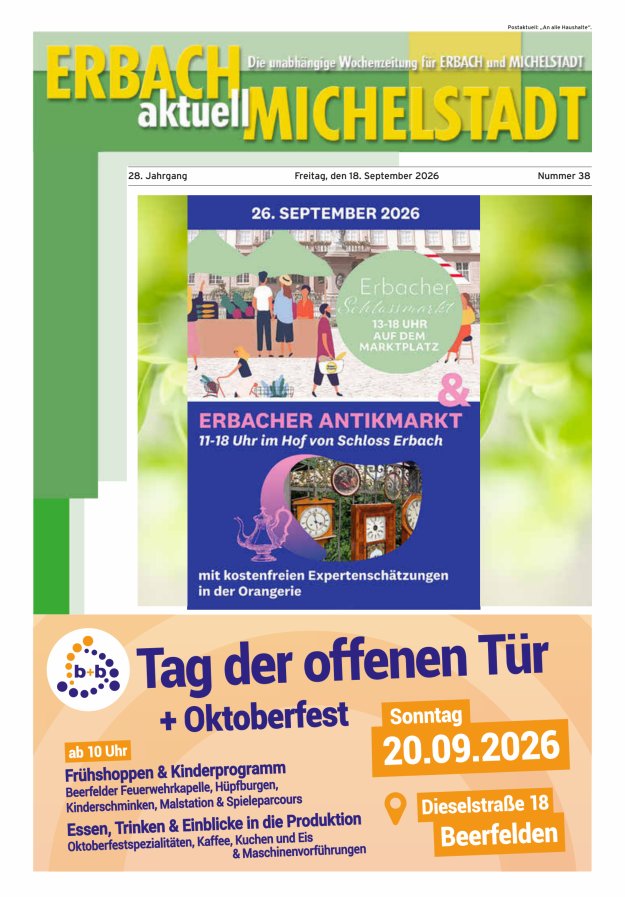 Erbach-Michelstadt aktuell Titelblatt 38/2026