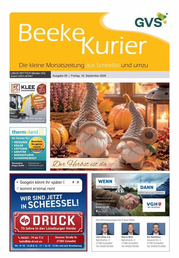 Beeke Kurier Titelblatt 09/2026