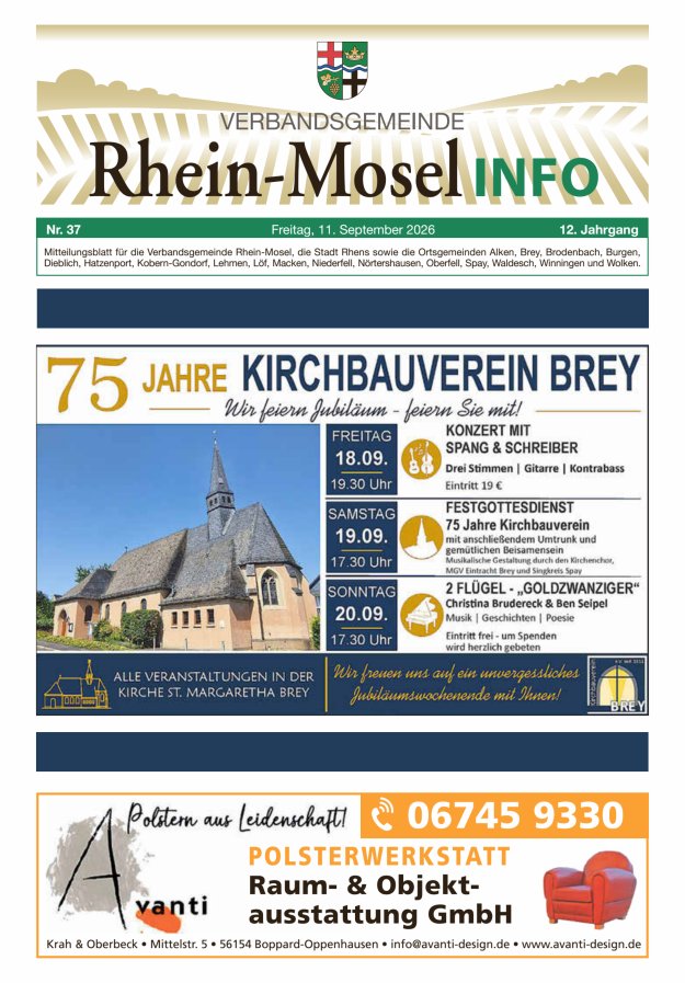 Rhein-Mosel Info Titelblatt 37/2026