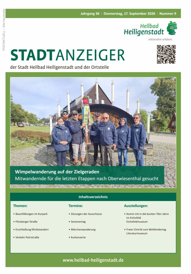Heiligenstadt Anzeiger Titelblatt 09/2026