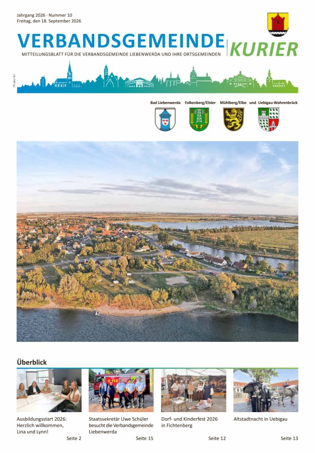 Verbandsgemeindekurier - Mitteilungsblatt für die Verbandsgemeinde Liebenwerda Titelblatt 10/2026