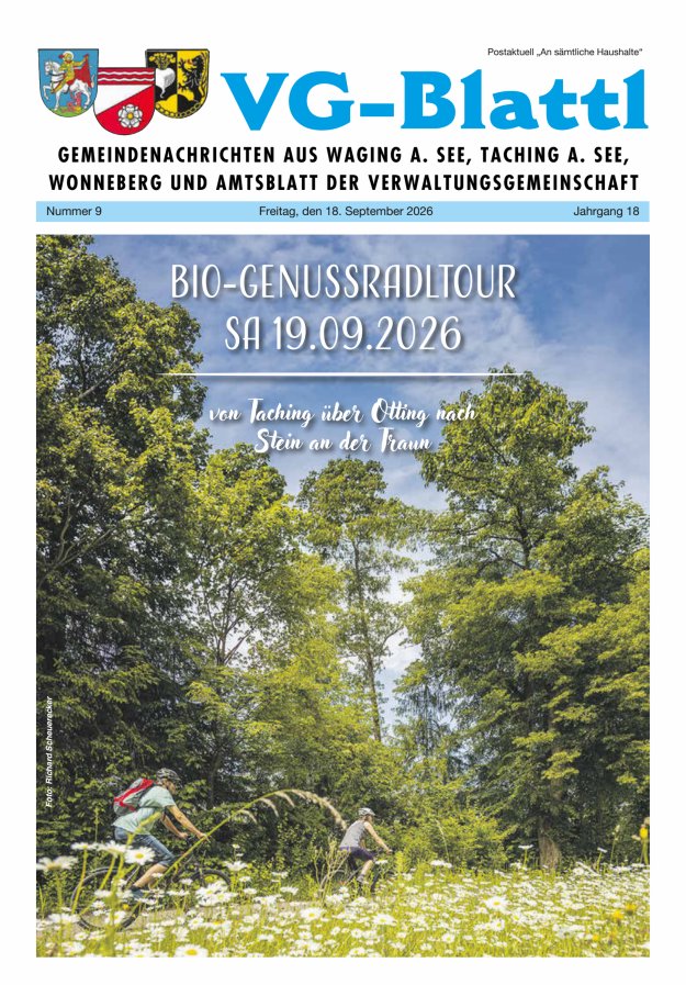 Gemeinde-Zeitung Waging a See Titelblatt 09/2026