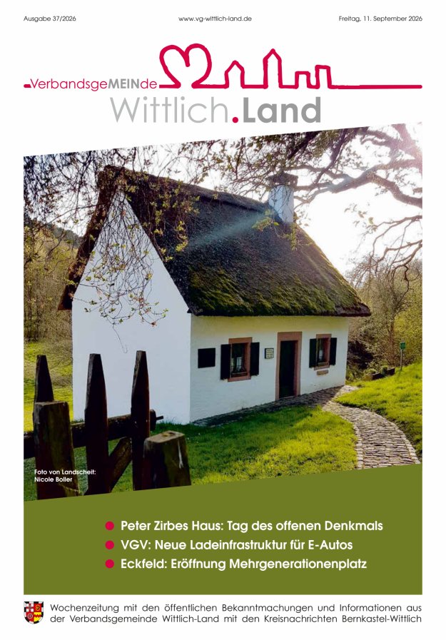Mein Wittlich.Land Titelblatt 37/2026