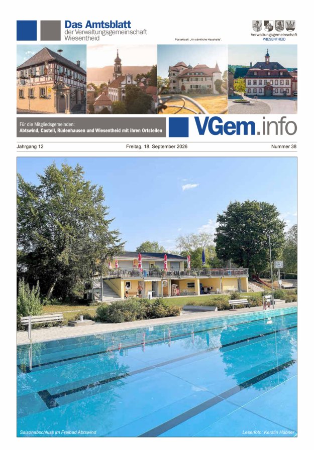 Wiesentheid Titelblatt 38/2026