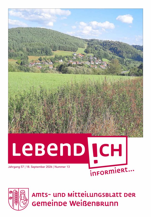 Weißenbrunner Mitteilungsblatt Titelblatt 13/2026