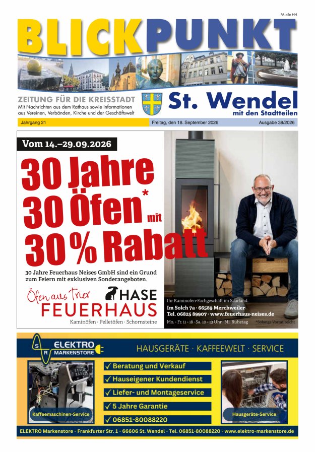 Blickpunkt St Wendel Titelblatt 33/2026