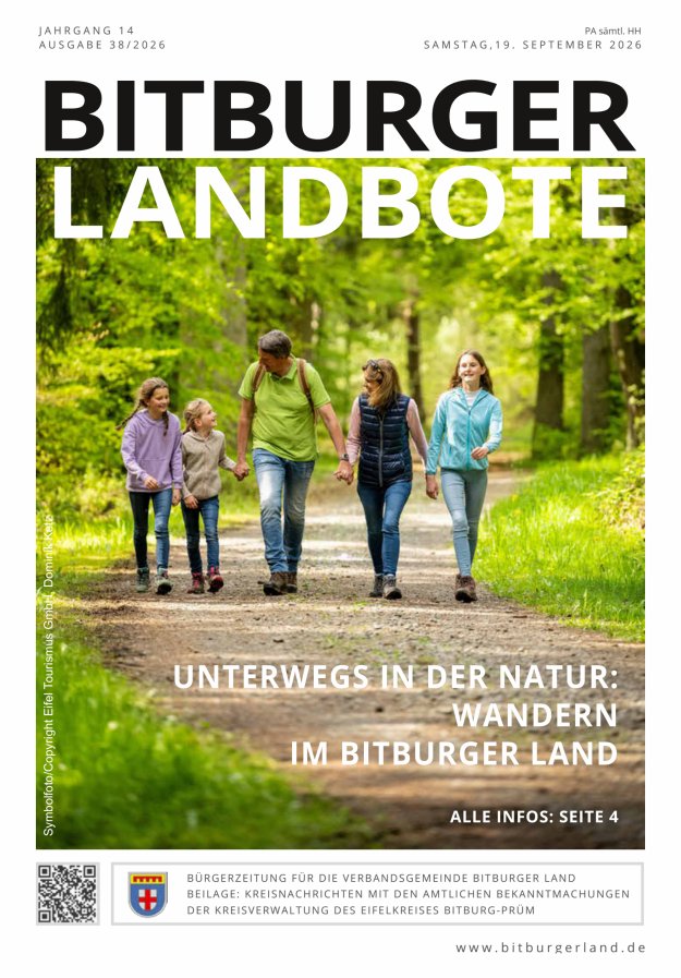 Bitburger Landbote Titelblatt 38/2026