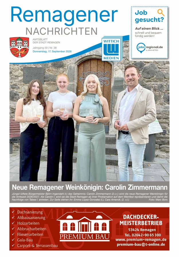 Remagener Nachrichten Titelblatt 38/2026
