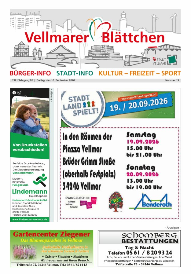 Vellmarer Blättchen Titelblatt 19/2026