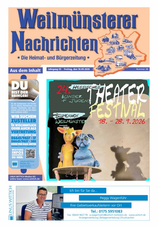 Weilmünsterer Nachrichten Titelblatt 38/2026