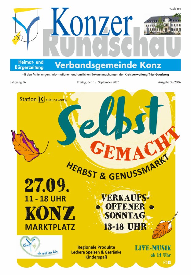 Konzer Rundschau Titelblatt 38/2026