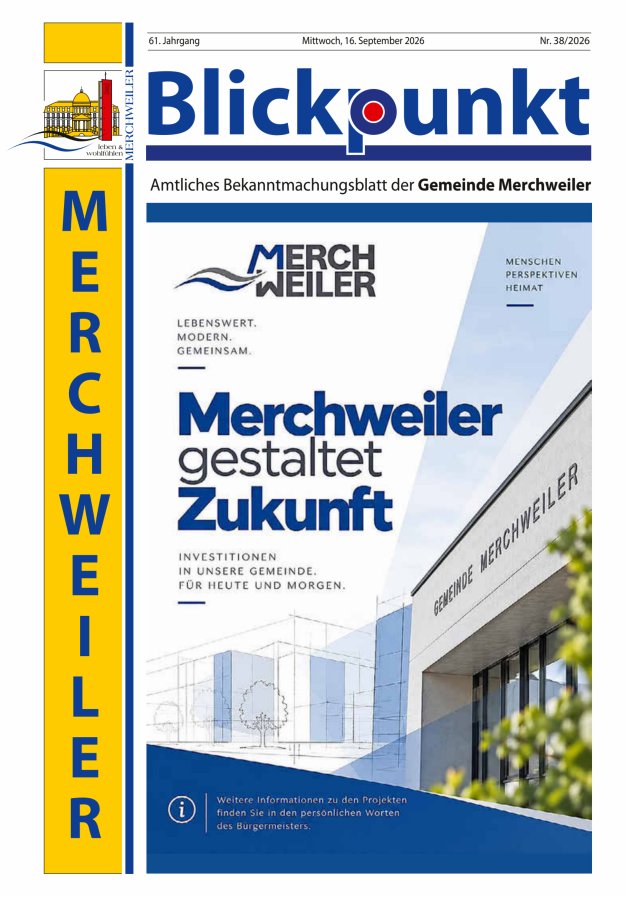 Blickpunkt Merchweiler Titelblatt 38/2026