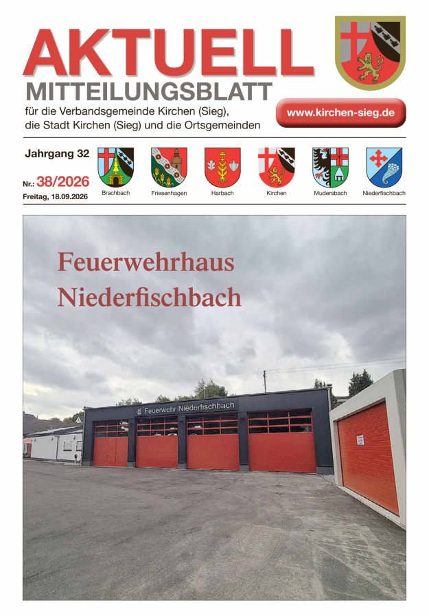 Aktuell - Mitteilungsblatt für die VG Kirchen (Sieg) Titelblatt 38/2026
