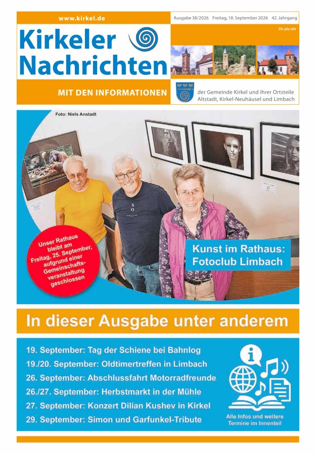 Kirkeler Nachrichten Titelblatt 38/2026