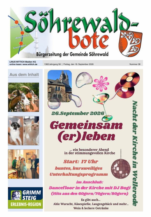 Söhrewaldbote Titelblatt 38/2026
