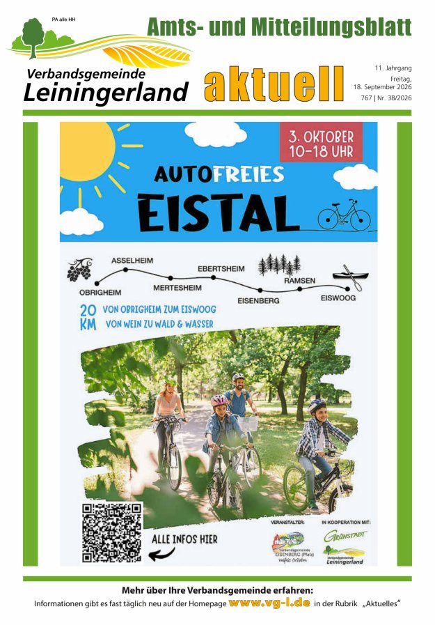 VG Leiningerland aktuell Titelblatt 38/2026