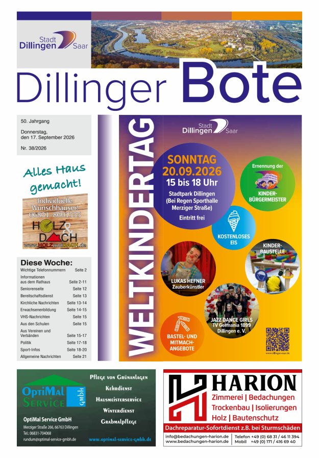 Dillinger Bote Titelblatt 38/2026