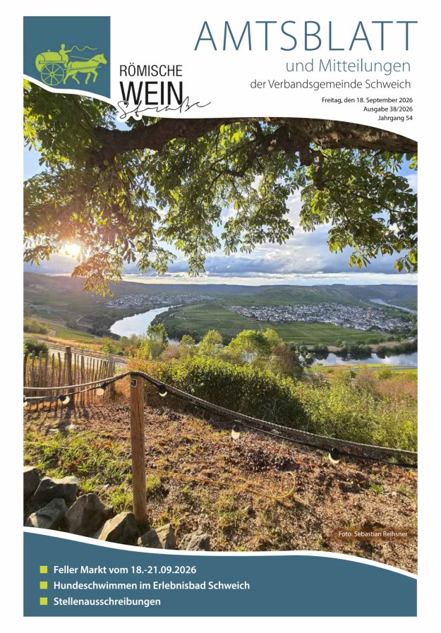 Amtsblatt VG Schweich Titelblatt 38/2026
