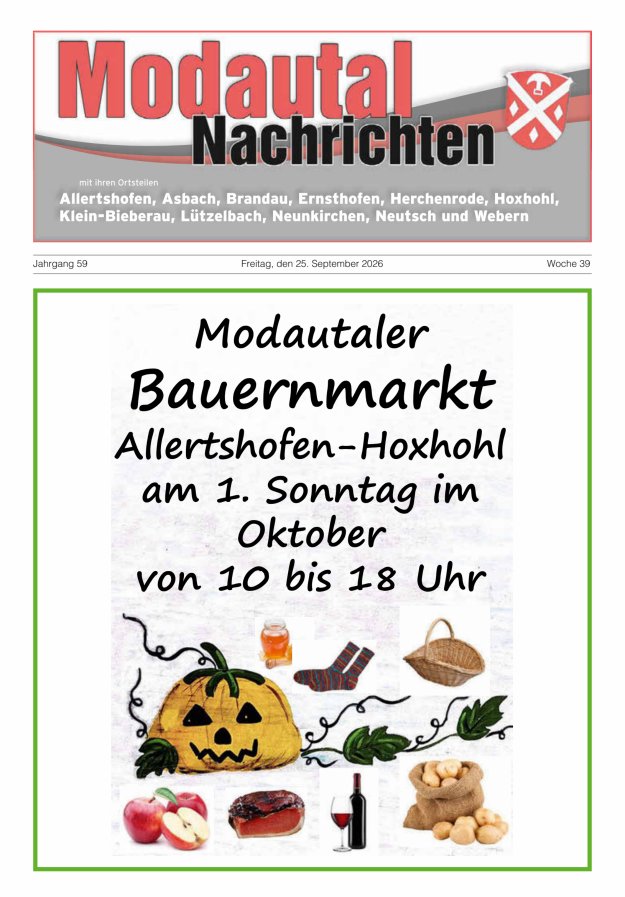 Modautal-Nachrichten Titelblatt 20/2026