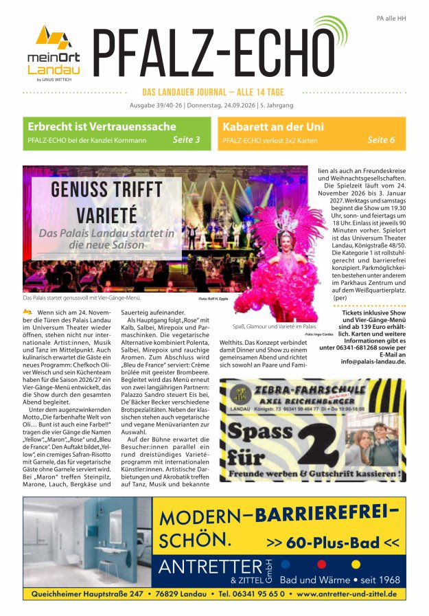 Pfalz-Echo Titelblatt 21/2026