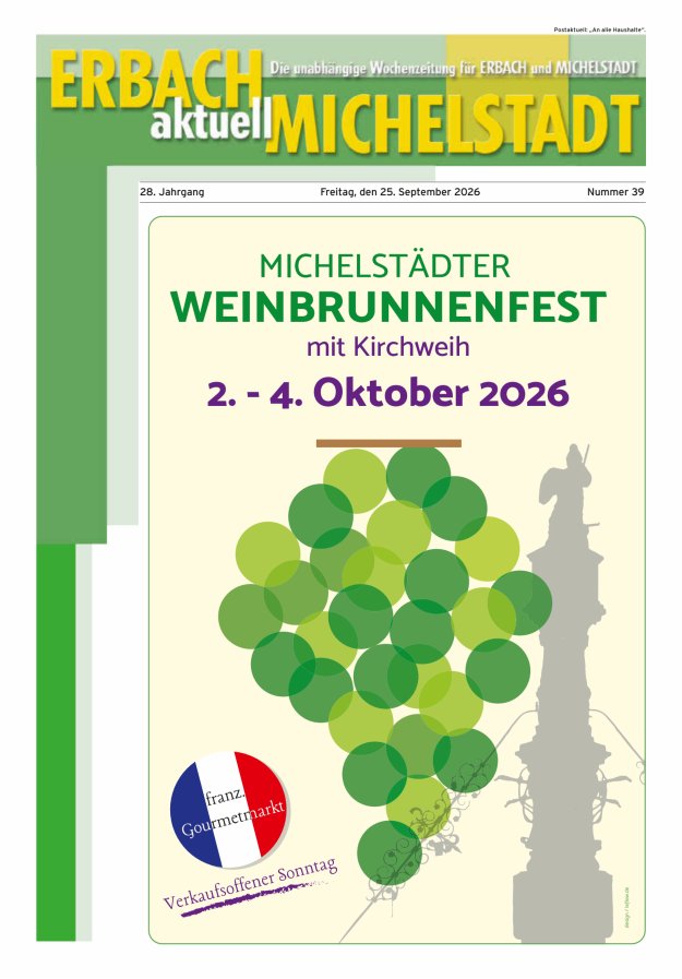 Erbach-Michelstadt aktuell Titelblatt 39/2026