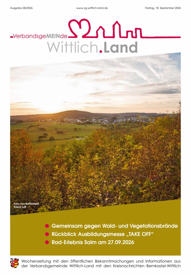 Mein Wittlich.Land Titelblatt 38/2026
