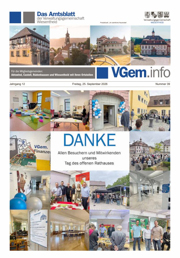 Wiesentheid Titelblatt 39/2026