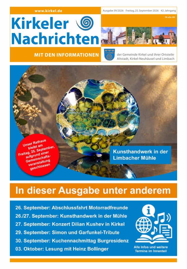 Kirkeler Nachrichten Titelblatt 39/2026