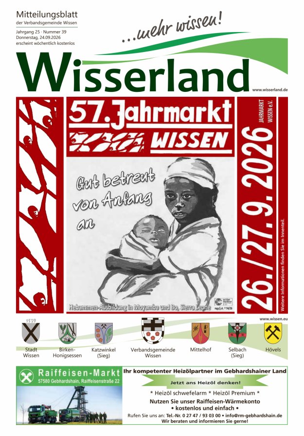 Mitteilungsblatt Wissen - Wisserland...mehr wissen! Titelblatt 39/2026