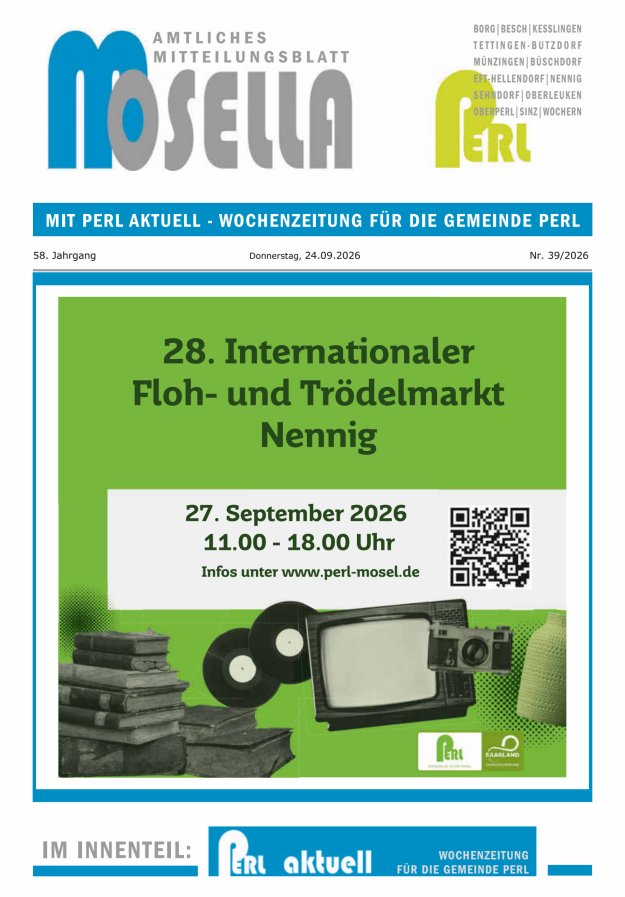 Mosella Perl Titelblatt 39/2026