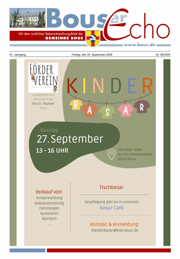 Bouser Echo Titelblatt 39/2026