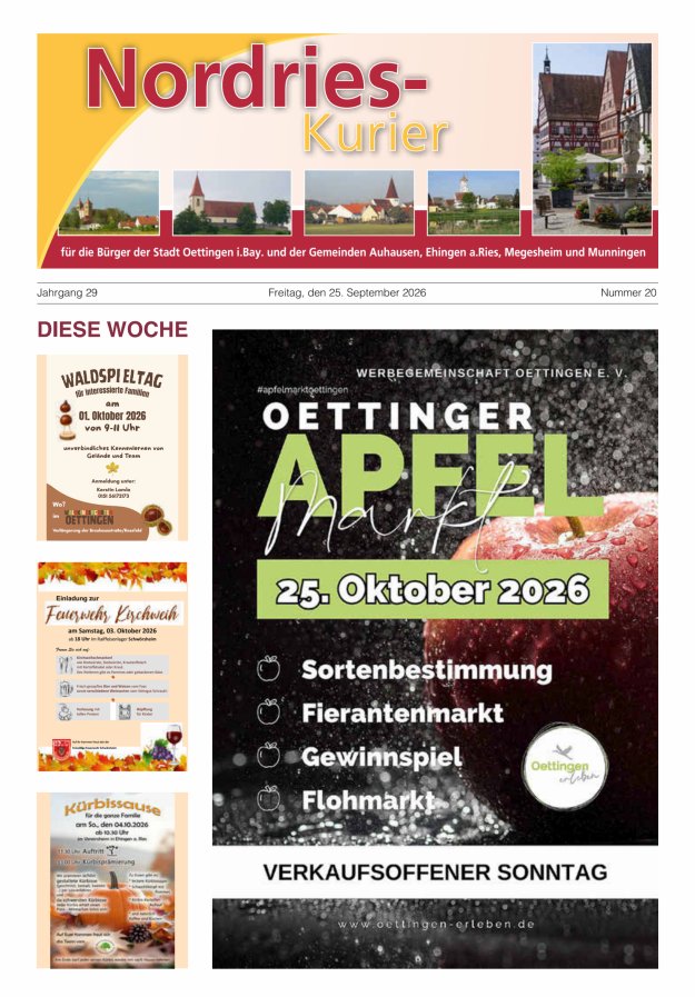 NordRies-Kurier Titelblatt 20/2026