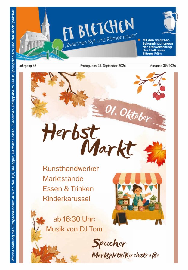 Et Bletchen VG Speicher Titelblatt 39/2026