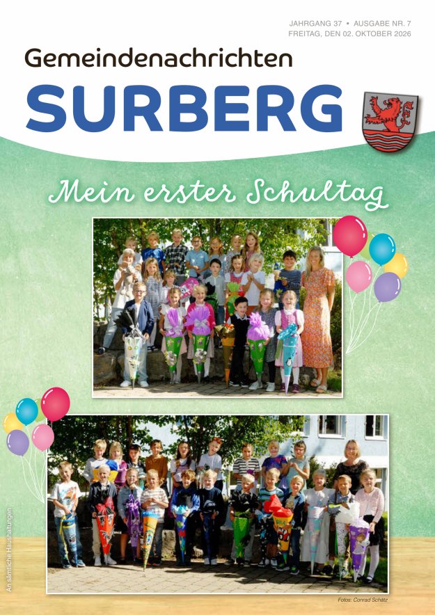Gemeindenachrichten Surberg Titelblatt 07/2026