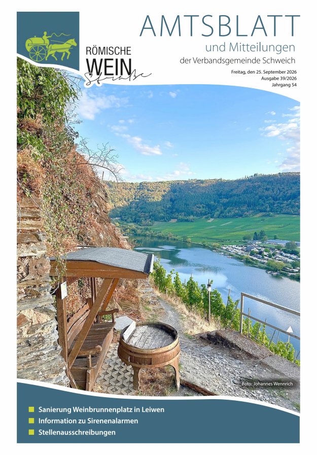 Amtsblatt VG Schweich Titelblatt 39/2026