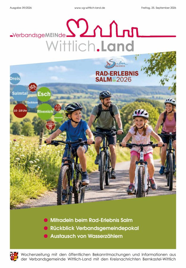 Mein Wittlich.Land Titelblatt 39/2026