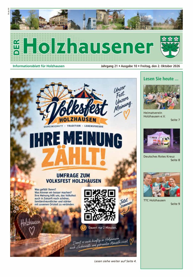 Der Holzhausener - Informationsblatt Titelblatt 10/2026