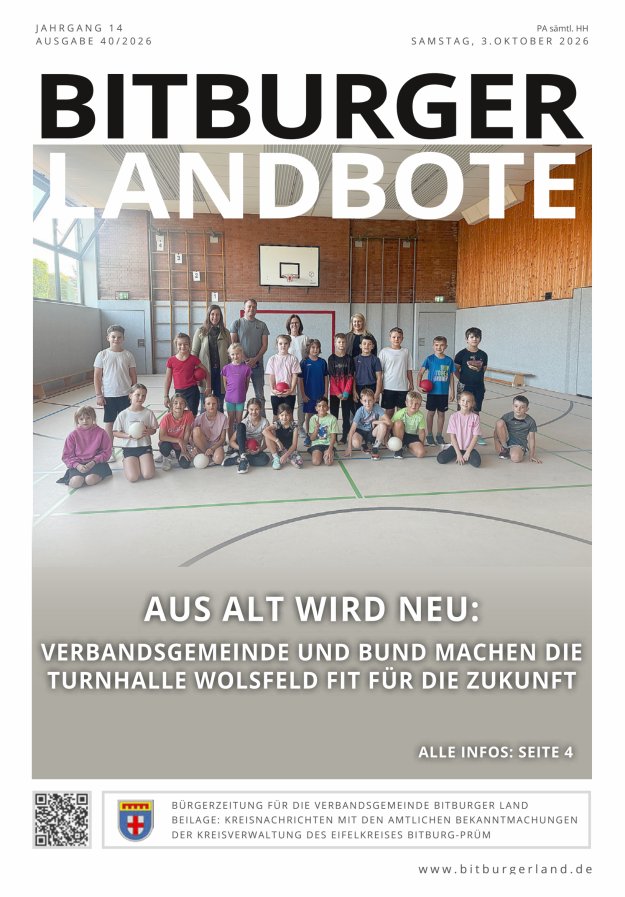 Bitburger Landbote Titelblatt 40/2026