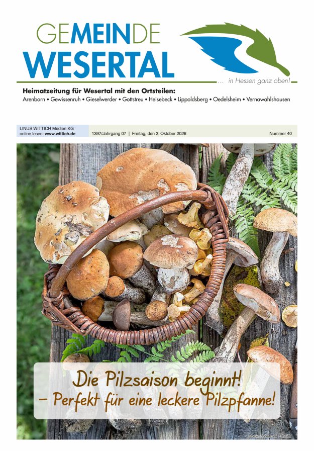 Wesertal Titelblatt 40/2026